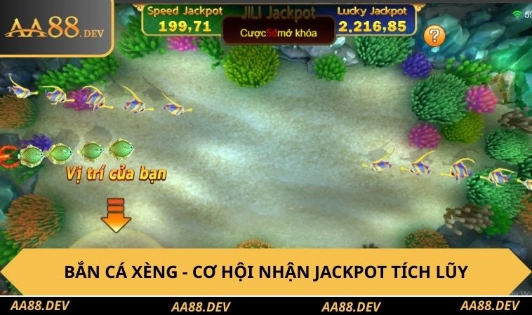 Bắn Cá Xèng - Cơ Hội Nhận Jackpot Tích Lũy Theo Từng Ván