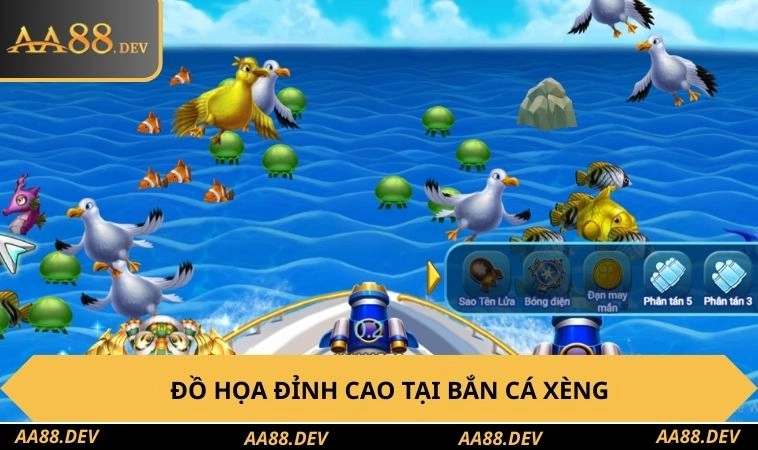 Đồ họa ấn tượng trong game săn cá xèng