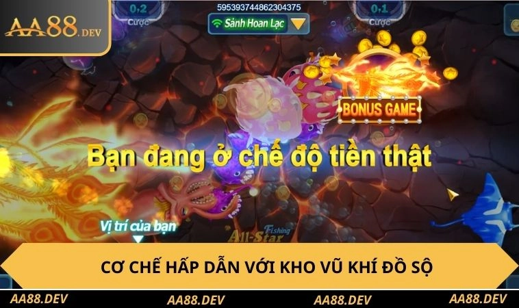 Cơ chế hấp dẫn với kho vũ khí đồ sộ