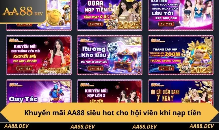 Khuyến Mãi AA88 1 Khuyến mãi AA88 siêu hot cho hội viên khi nạp tiền
