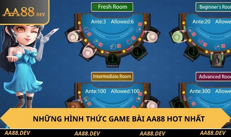 Những hình thức game bài AA88 hot nhất