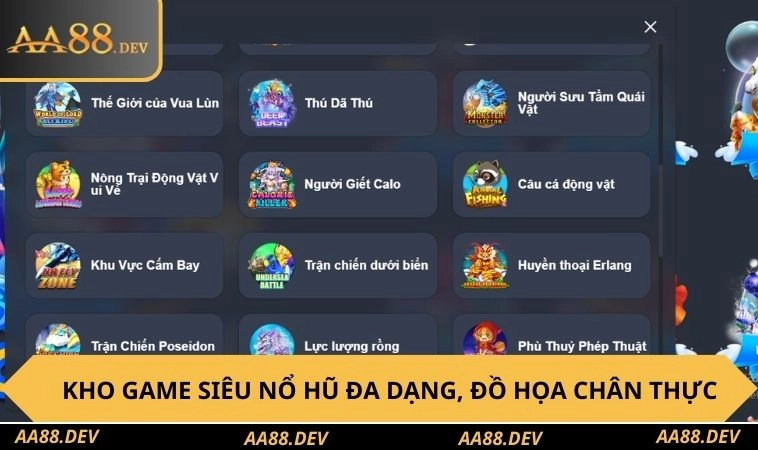 Siêu Nổ Hũ - Dễ Dàng Theo Dõi Kết Quả Và Đưa Ra Quyết Định 1 Kho game slot đa dạng, đồ họa chân thực